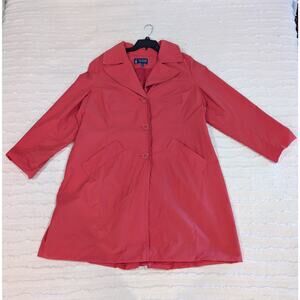 London Fog Tower Collection Dark Pink Trench Coat Women’s 2X - Lined
